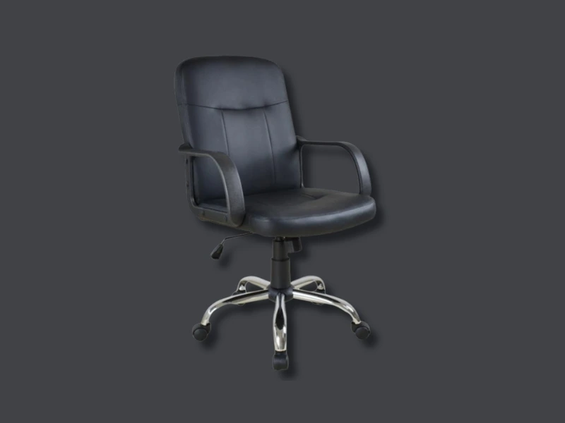 Καρέκλα γραφείου τροχήλατη Nextdeco ASSOS μαύρη Υ96-86x50x60εκ